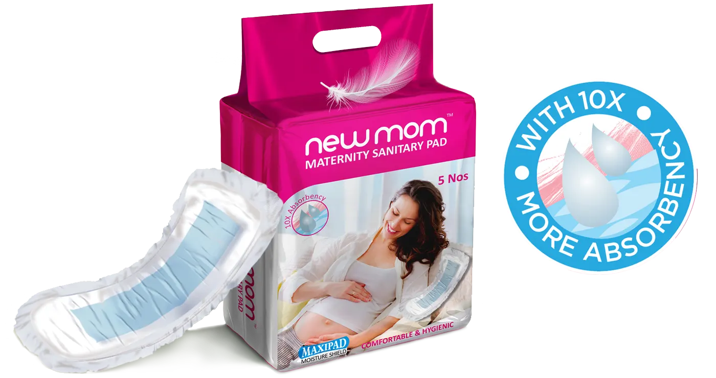 newmom high absorbency maternity pads India